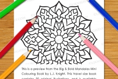 Big & Bold Mandalas Mini Colouring Book - Preview