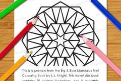 Big & Bold Mandalas Mini Colouring Book - Preview