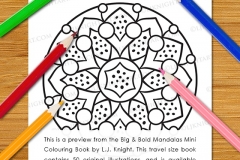 Big & Bold Mandalas Mini Colouring Book - Preview