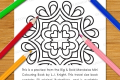 Big & Bold Mandalas Mini Colouring Book - Preview