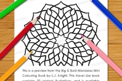 Big & Bold Mandalas Mini Colouring Book - Preview