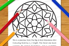 Big & Bold Mandalas Mini Colouring Book - Preview