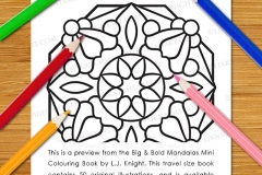 Big & Bold Mandalas Mini Colouring Book - Preview