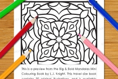 Big & Bold Mandalas Mini Colouring Book - Preview