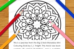 Big & Bold Mandalas Mini Colouring Book - Preview