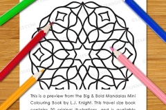 Big & Bold Mandalas Mini Colouring Book - Preview