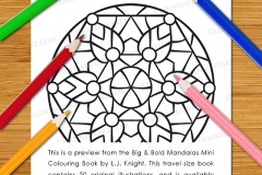 Big & Bold Mandalas Mini Colouring Book - Preview