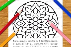 Big & Bold Mandalas Mini Colouring Book - Preview