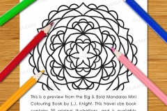 Big & Bold Mandalas Mini Colouring Book - Preview