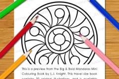 Big & Bold Mandalas Mini Colouring Book - Preview