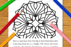 Big & Bold Mandalas Mini Colouring Book - Preview