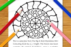 Big & Bold Mandalas Mini Colouring Book - Preview