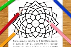 Big & Bold Mandalas Mini Colouring Book - Preview