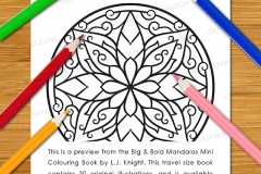 Big & Bold Mandalas Mini Colouring Book - Preview