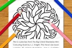 Big & Bold Mandalas Mini Colouring Book - Preview