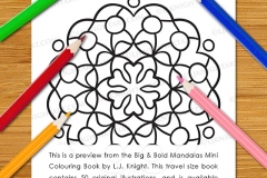 Big & Bold Mandalas Mini Colouring Book - Preview