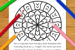 Big & Bold Mandalas Mini Colouring Book - Preview