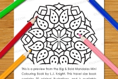 Big & Bold Mandalas Mini Colouring Book - Preview