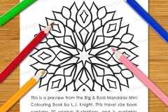 Big & Bold Mandalas Mini Colouring Book - Preview