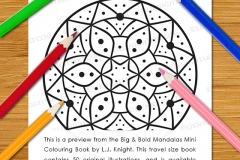 Big & Bold Mandalas Mini Colouring Book - Preview