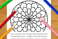 Big & Bold Mandalas Mini Colouring Book - Preview
