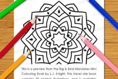 Big & Bold Mandalas Mini Colouring Book - Preview