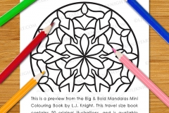 Big & Bold Mandalas Mini Colouring Book - Preview