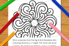 Big & Bold Mandalas Mini Colouring Book - Preview