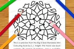 Big & Bold Mandalas Mini Colouring Book - Preview