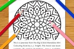 Big & Bold Mandalas Mini Colouring Book - Preview