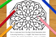 Big & Bold Mandalas Mini Colouring Book - Preview