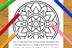 Big & Bold Mandalas Mini Colouring Book - Preview