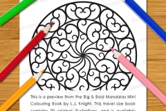 Big & Bold Mandalas Mini Colouring Book - Preview