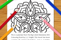 Big & Bold Mandalas Mini Colouring Book - Preview