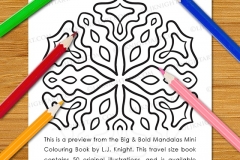 Big & Bold Mandalas Mini Colouring Book - Preview