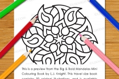 Big & Bold Mandalas Mini Colouring Book - Preview