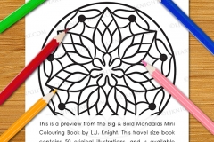 Big & Bold Mandalas Mini Colouring Book - Preview