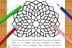 Big & Bold Mandalas Colouring Book - Preview