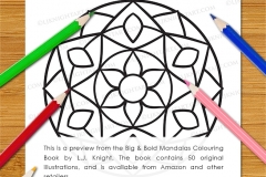 Big & Bold Mandalas Colouring Book - Preview