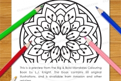 Big & Bold Mandalas Colouring Book - Preview