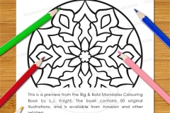 Big & Bold Mandalas Colouring Book - Preview