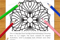 Big & Bold Mandalas Colouring Book - Preview