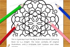 Big & Bold Mandalas Colouring Book - Preview