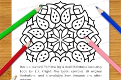 Big & Bold Mandalas Colouring Book - Preview