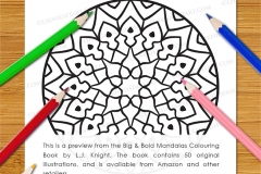 Big & Bold Mandalas Colouring Book - Preview