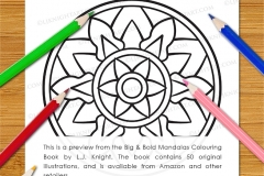 Big & Bold Mandalas Colouring Book - Preview