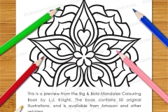 Big & Bold Mandalas Colouring Book - Preview