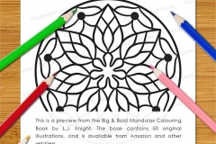 Big & Bold Mandalas Colouring Book - Preview