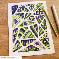 Easy abstract colouring page