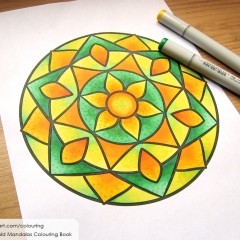 Big & Bold Mandalas - Coloured Page